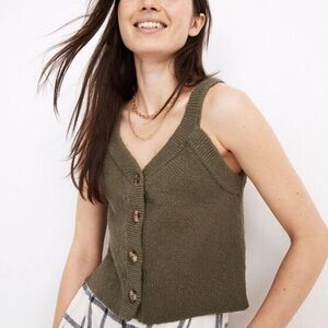 Madewell Green Sweater Tank